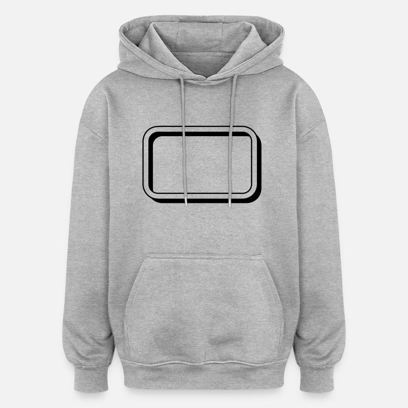 frame easy - Oversized Unisex Hoodie - heather grey