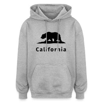 California - Oversized Unisex Hoodie - Grau meliert - Vorne - Noah (186cm)