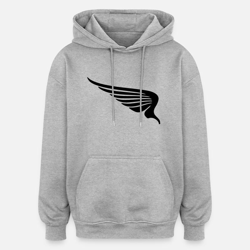 fluegel - Oversized Unisex Hoodie - Grau meliert
