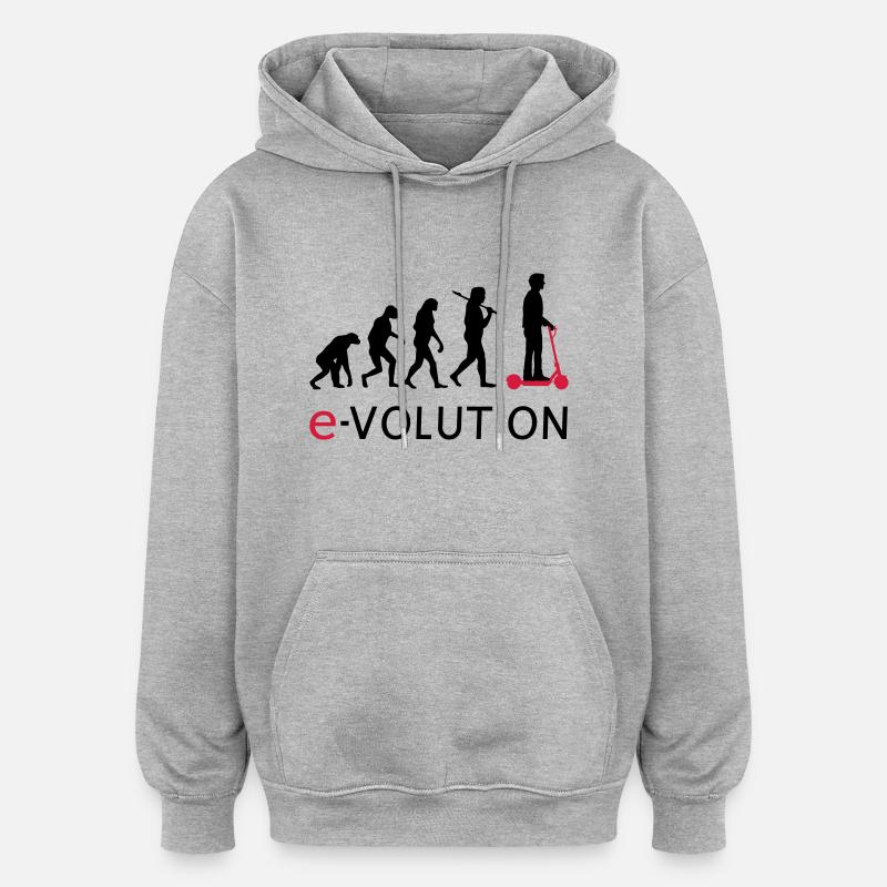 Evolution ElectroScooter eScooter ERoller - Oversized Unisex Hoodie - Grau meliert