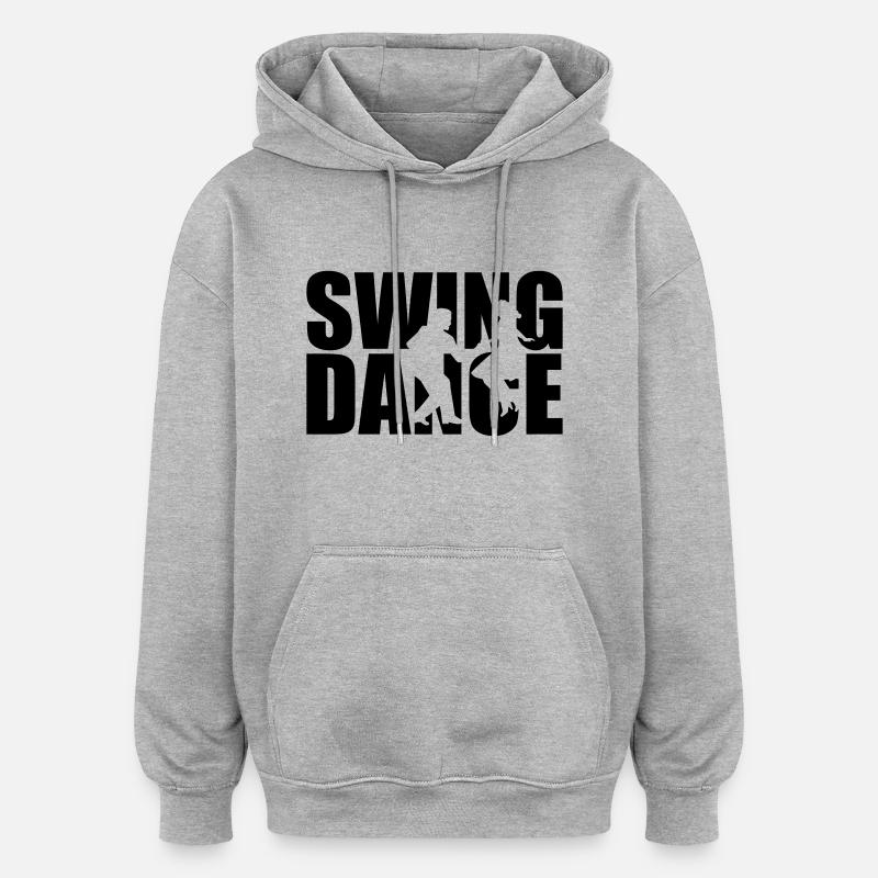 Swing dance - Sweat à capuche oversize unisexe - gris chiné