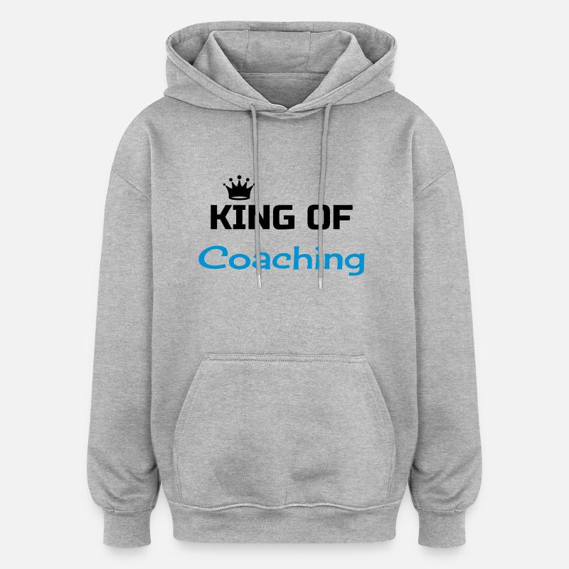 Coach / Coaching / Trainer / Sport - Oversized Unisex Hoodie - Grau meliert