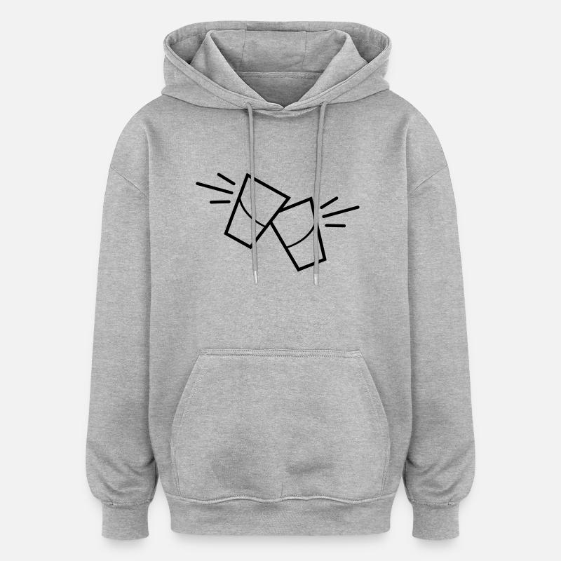 vodka kurze - Oversized Unisex Hoodie - Grau meliert