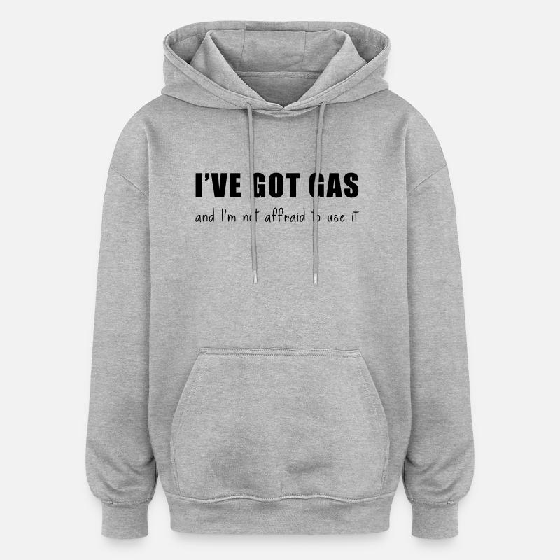 Gas - Sweat à capuche oversize unisexe - gris chiné