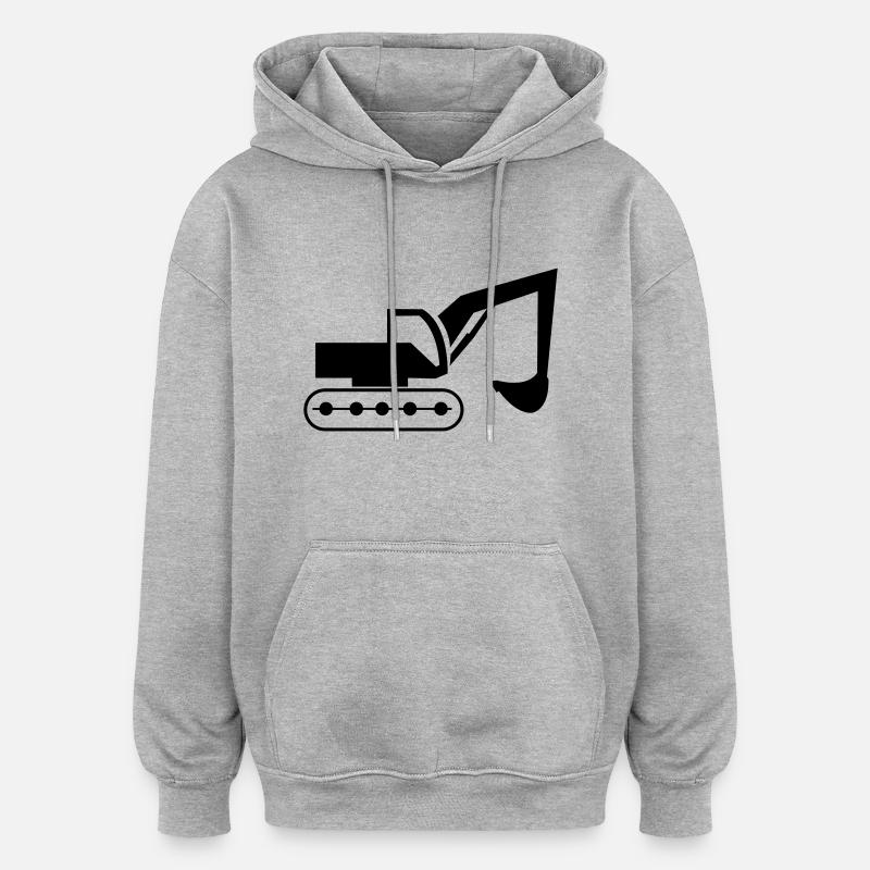 bagger - Oversized Unisex Hoodie - heather grey