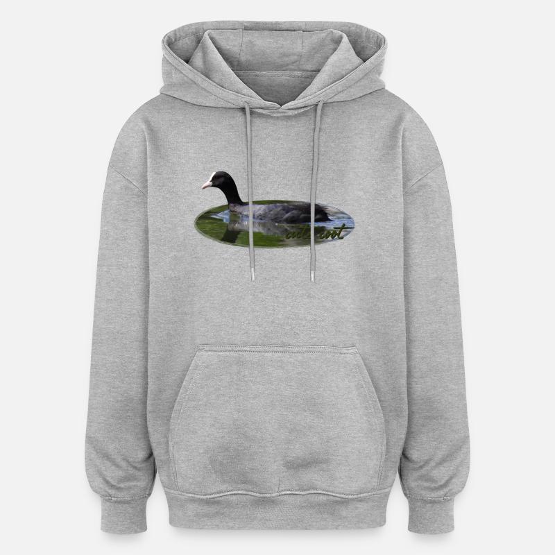 Foulque de sauvagine - Sweat à capuche oversize unisexe - gris chiné