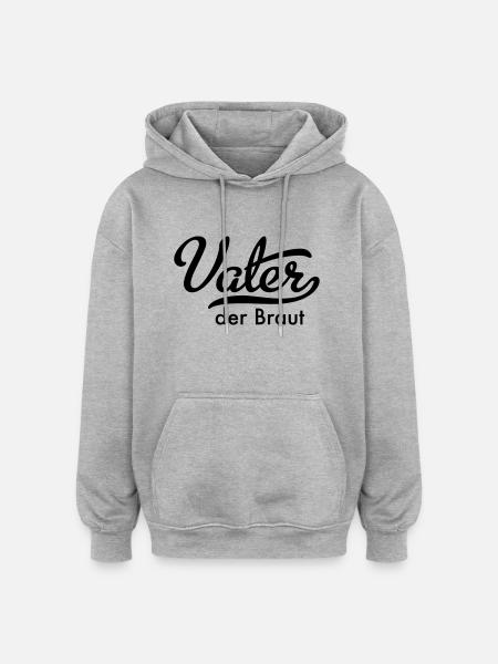 Vater der Braut - Oversized Unisex Hoodie - Grau meliert