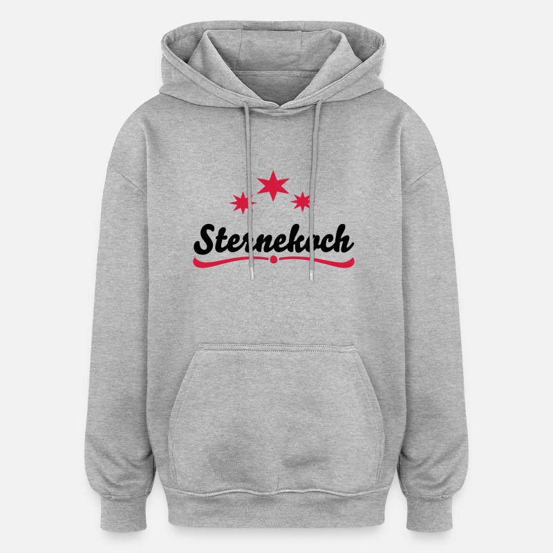 Tablier de cuisine Star Chef - Sweat à capuche oversize unisexe - gris chiné