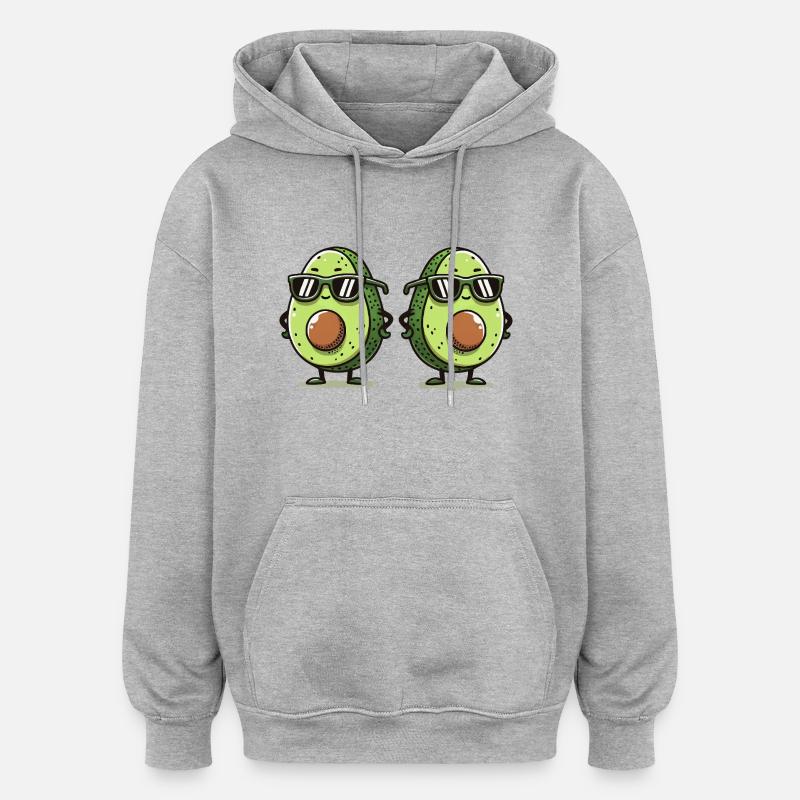 Avocado Comic 2 - Oversized Unisex Hoodie - heather grey
