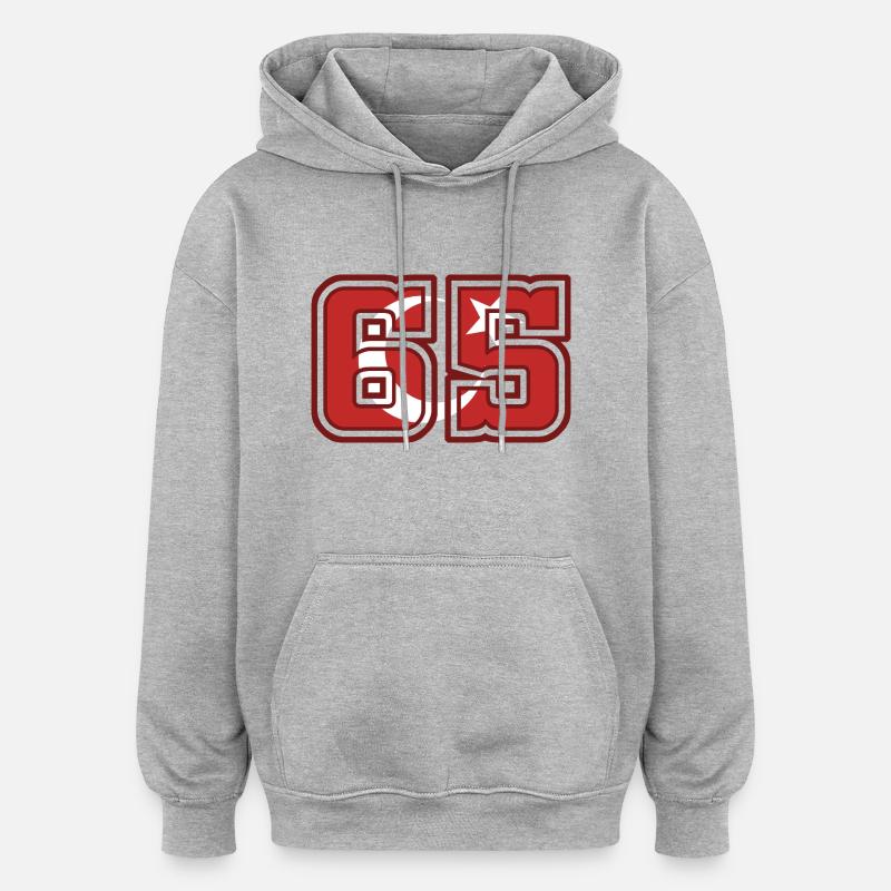 Fourgon - Sweat à capuche oversize unisexe - gris chiné