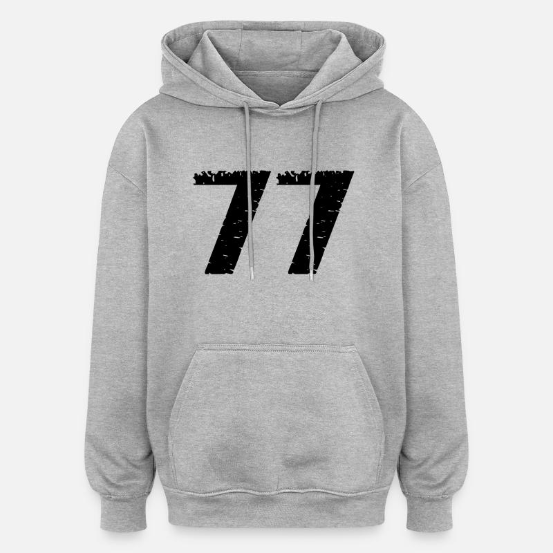 Maillot à 77 numéros - Sweat à capuche oversize unisexe - gris chiné