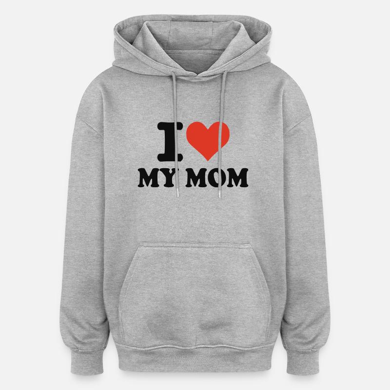 Mutter - Mom - Oversized Unisex Hoodie - Grau meliert