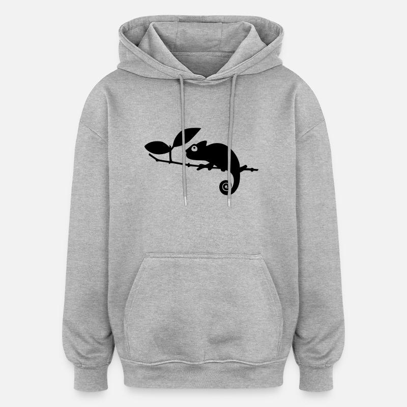 Chamäleon - Oversized Unisex Hoodie - Grau meliert