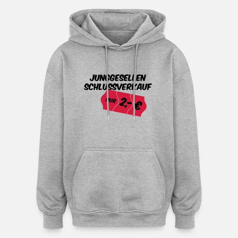 Baccalauréat - Sweat à capuche oversize unisexe - gris chiné