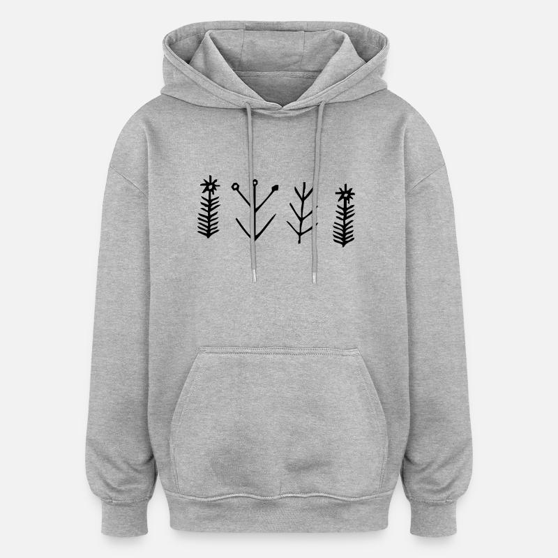 Usine - Sweat à capuche oversize unisexe - gris chiné