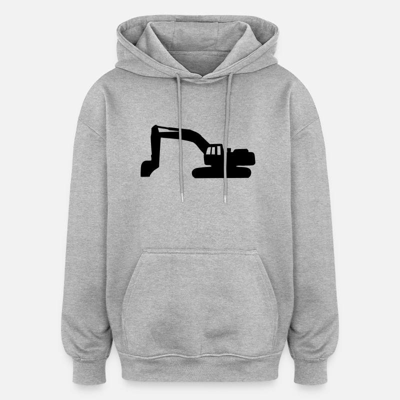 Bagger - Oversized Unisex Hoodie - Grau meliert