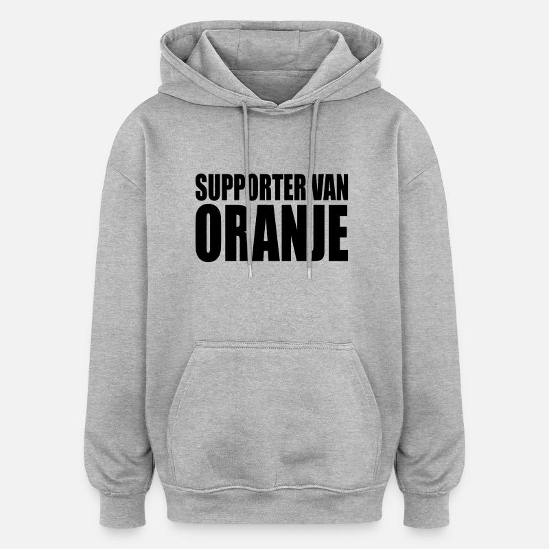 Supporter van oranje - Sweat à capuche oversize unisexe - gris chiné