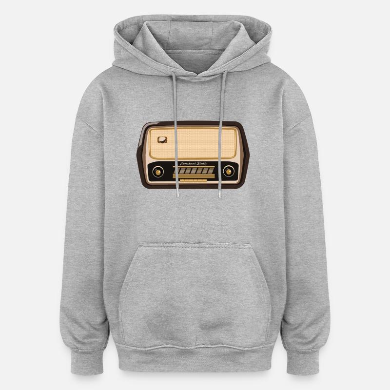Constant Static - Oversized Unisex Hoodie - Grau meliert