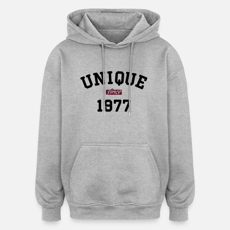 uni1977 - Sweat à capuche oversize unisexe - gris chiné