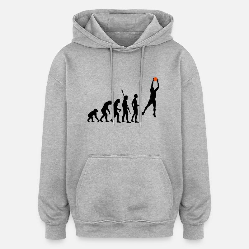 evolution_basketball_072011_a_2c - Sweat à capuche oversize unisexe - gris chiné