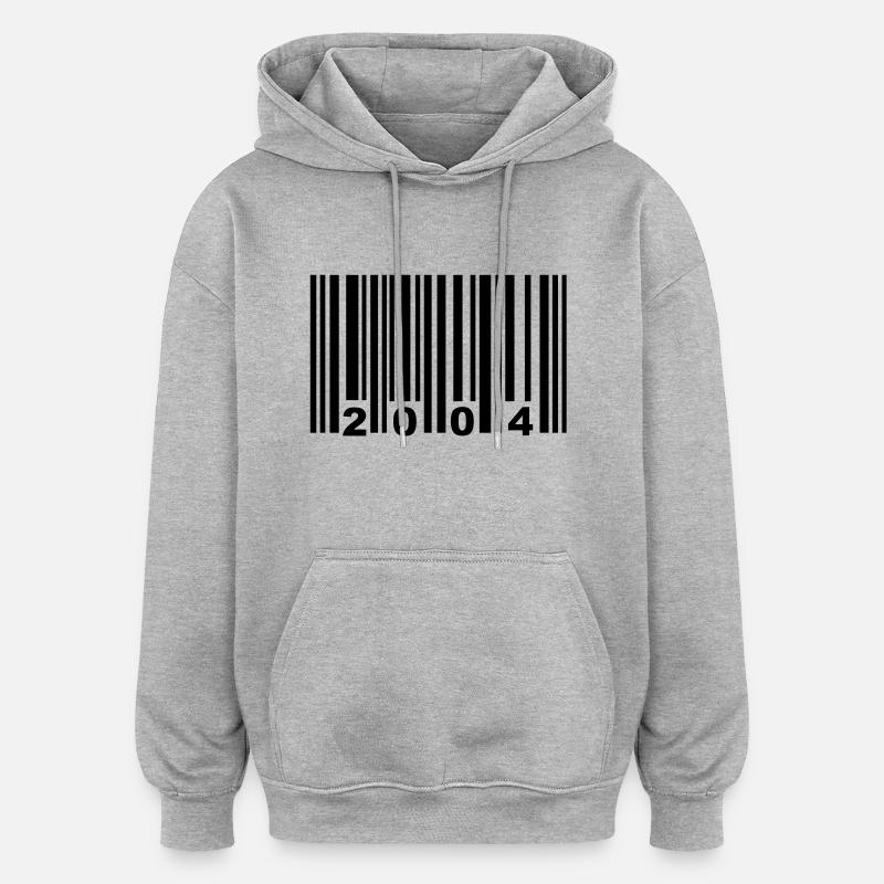 2004 - Sweat à capuche oversize unisexe - gris chiné