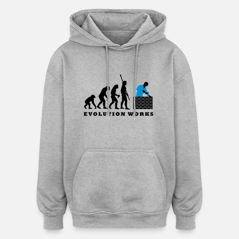 evolution_maurer_b_2c - Oversized Unisex Hoodie - heather grey