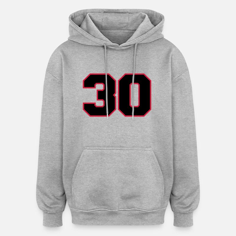 Number30 - Oversized Unisex Hoodie - heather grey