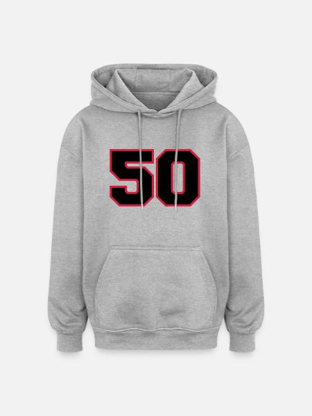 number50 - Oversized Unisex Hoodie - heather grey