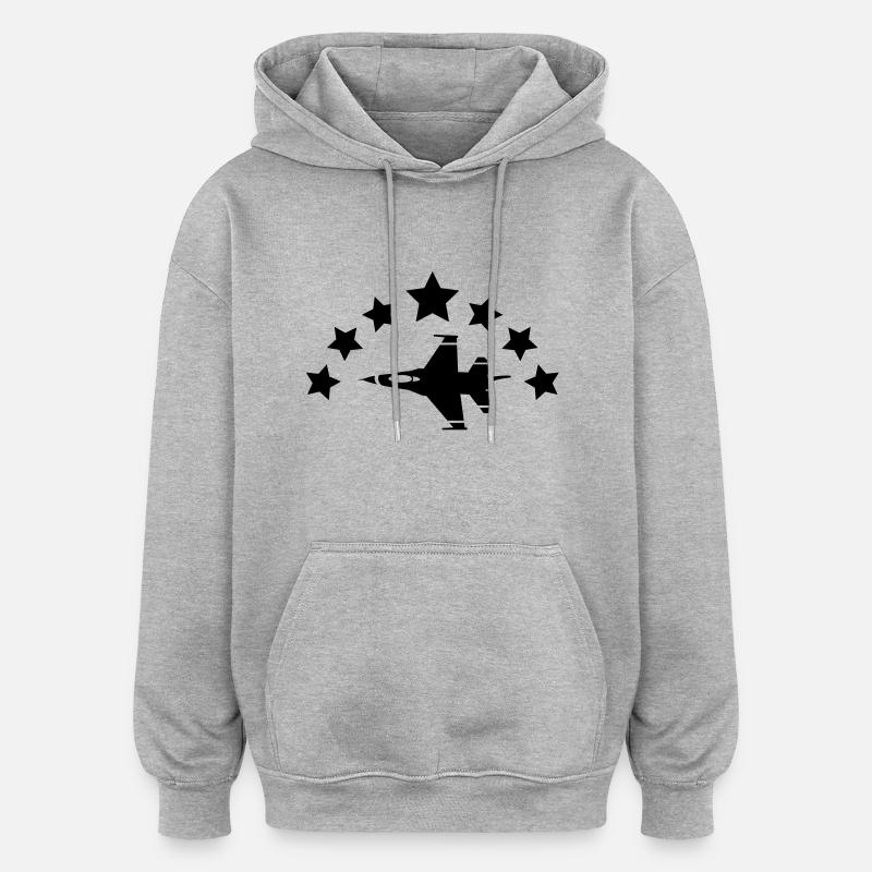 jet commence - Sweat à capuche oversize unisexe - gris chiné