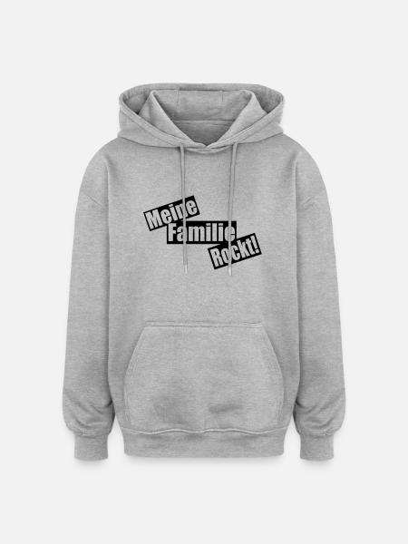 my family rocks - Oversized Unisex Hoodie - heather grey