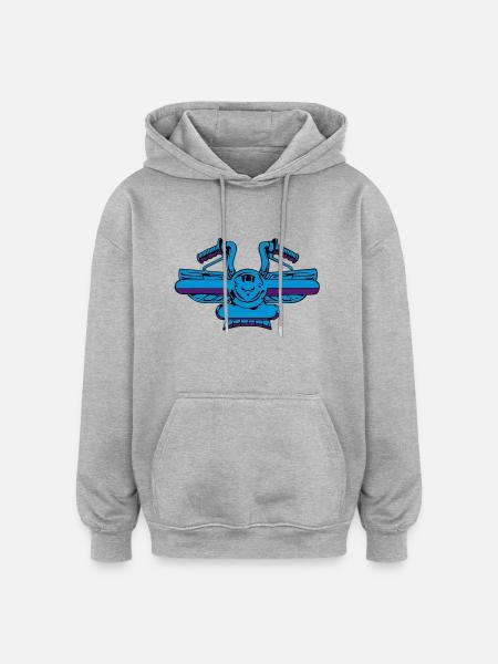 A background controllers - Oversized Unisex Hoodie - heather grey