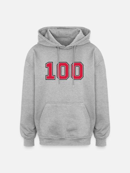 100__f2 - Oversized Unisex Hoodie - heather grey