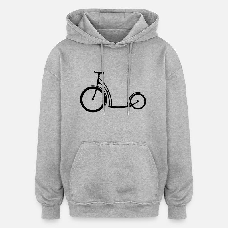 Tretroller - Oversized Unisex Hoodie - Grau meliert