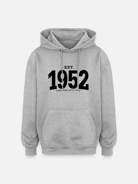 EST. 1952 Nineteen Fifty Two - Oversized Unisex Hoodie - heather grey
