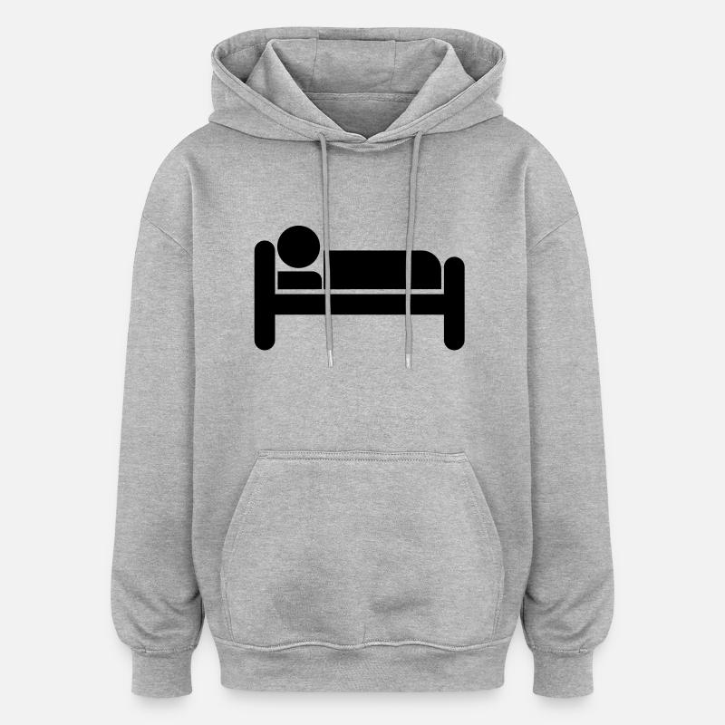 Lit - Sweat à capuche oversize unisexe - gris chiné