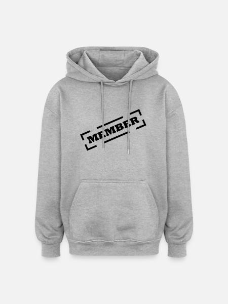 member - Oversized Unisex Hoodie - heather grey