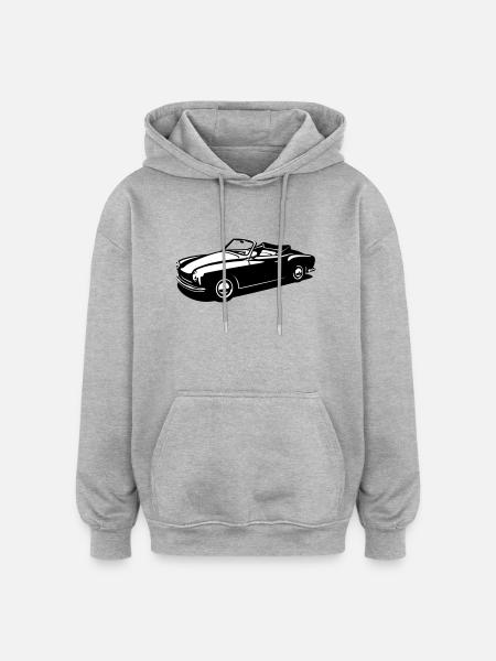 Oldtimer Cabrio 14 (2c) - Oversized Unisex Hoodie - Grau meliert