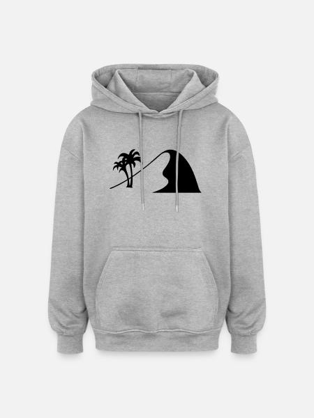 desert dune dune sahara desert - Oversized Unisex Hoodie - heather grey