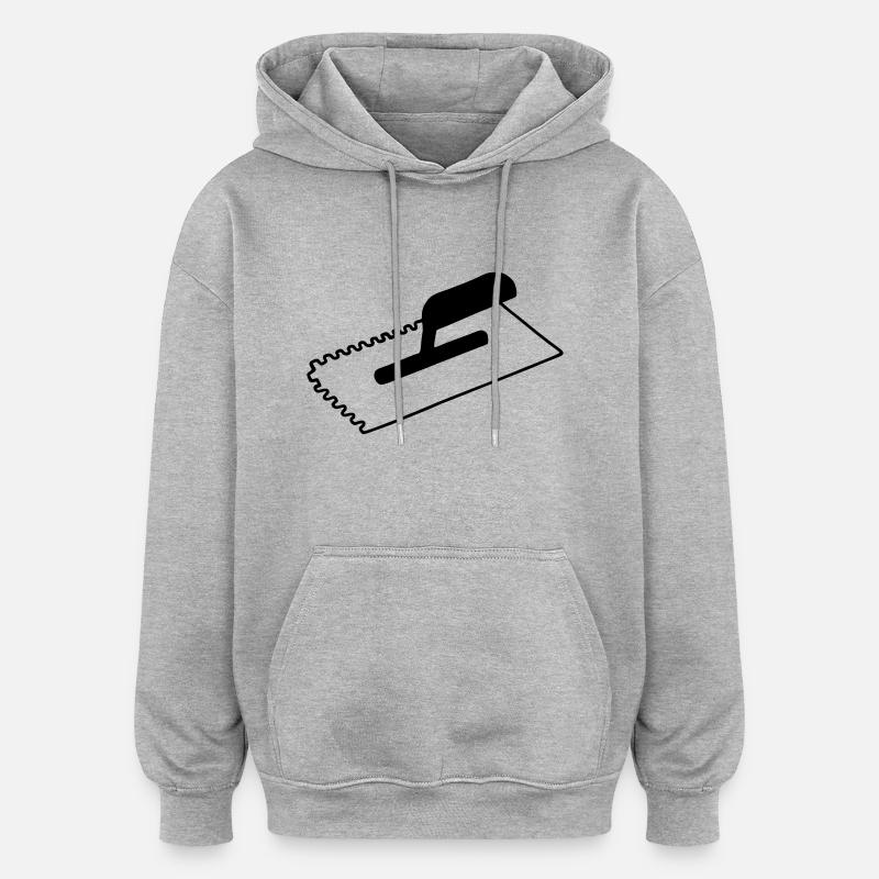 Truelle - Sweat à capuche oversize unisexe - gris chiné