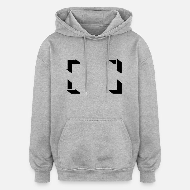 Frame - Oversized Unisex Hoodie - Grau meliert