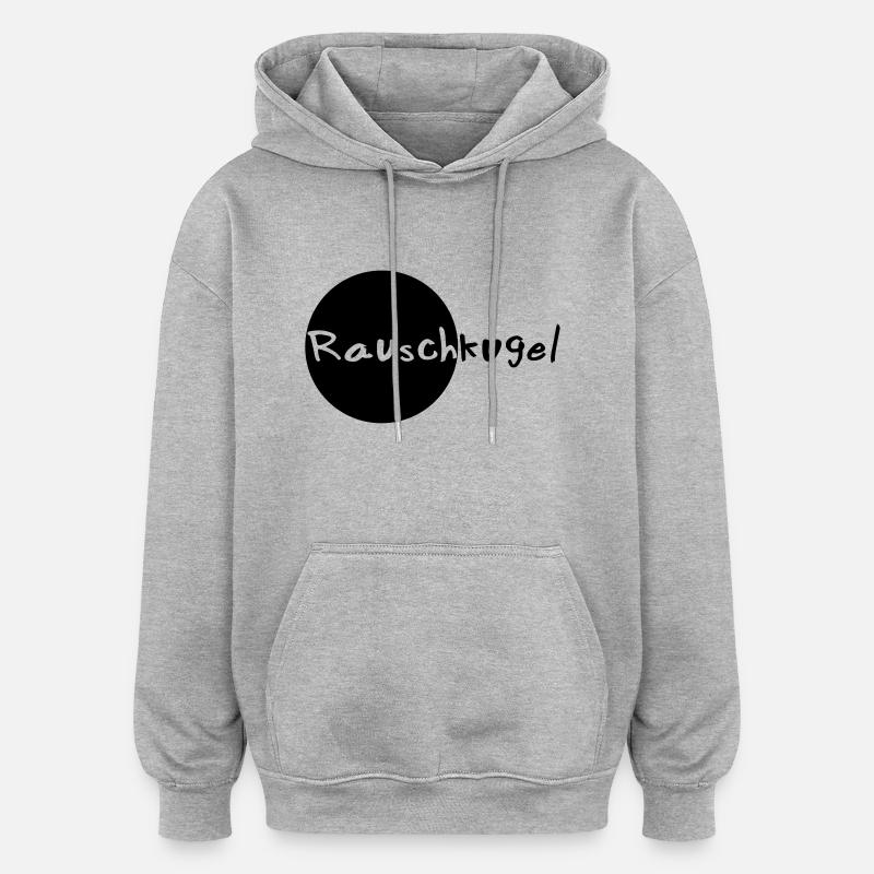 rauschkugel - Oversized Unisex Hoodie - Grau meliert