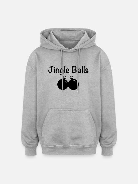 jingleballs - Oversized Unisex Hoodie - heather grey