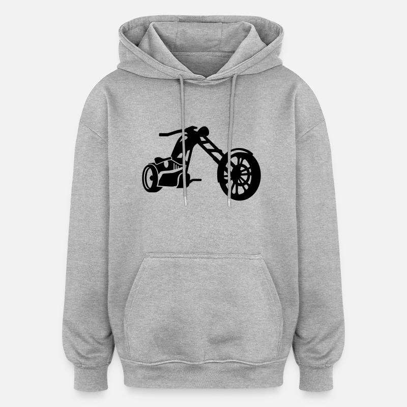 Motocycle - Sweat à capuche oversize unisexe - gris chiné