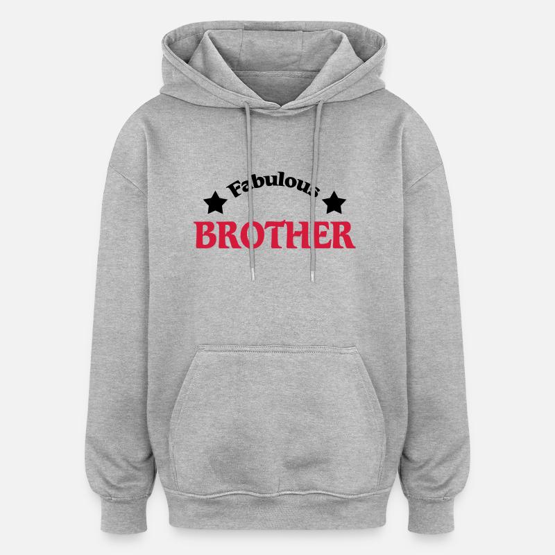Fabulous Brother - Sweat à capuche oversize unisexe - gris chiné