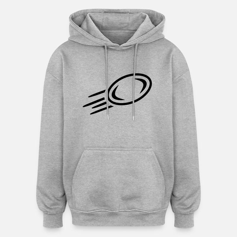 Rugby - Sweat à capuche oversize unisexe - gris chiné