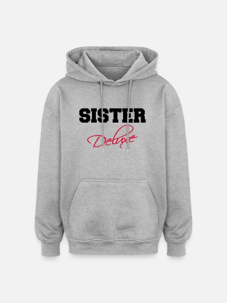 Sister Deluxe - Oversized Unisex Hoodie - Grau meliert