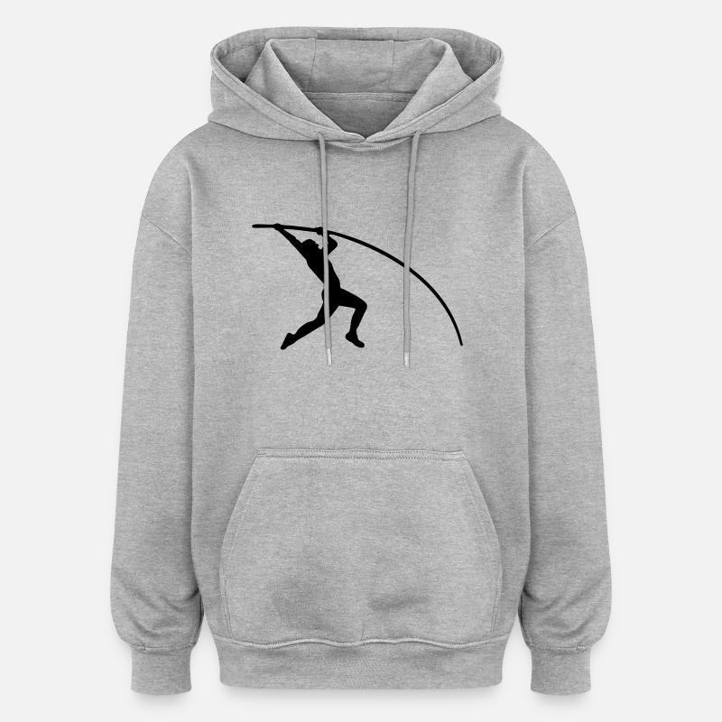 stabhochsprung pole vault athletics - Oversized Unisex Hoodie - Grau meliert
