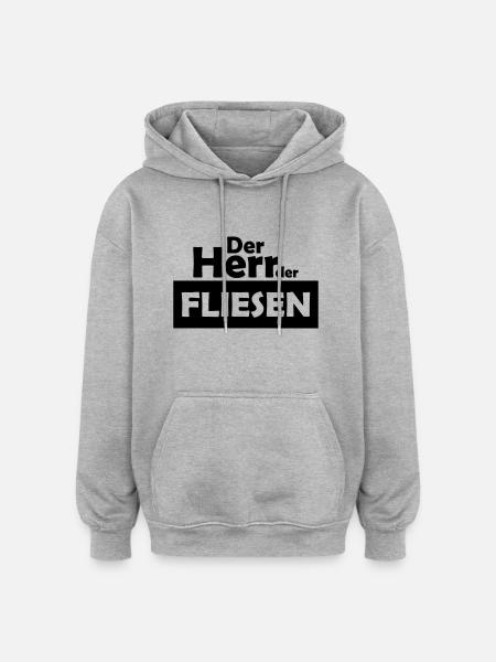 der herr der fliesen - Oversized Unisex Hoodie - Grau meliert