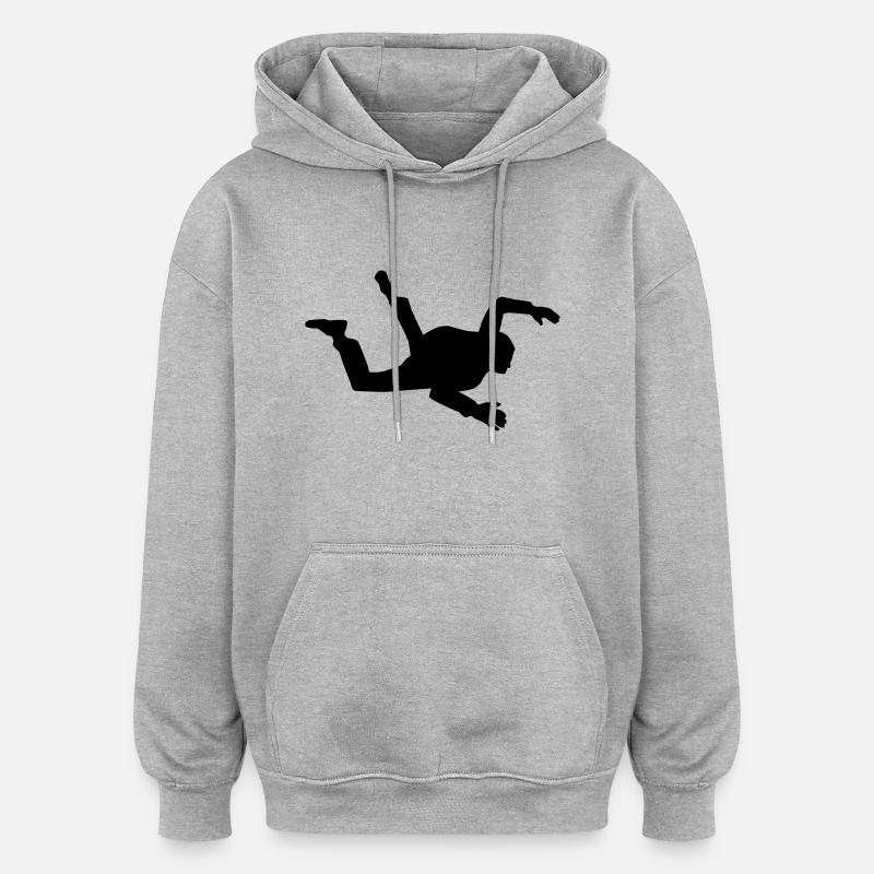 Skydiving - Sweat à capuche oversize unisexe - gris chiné