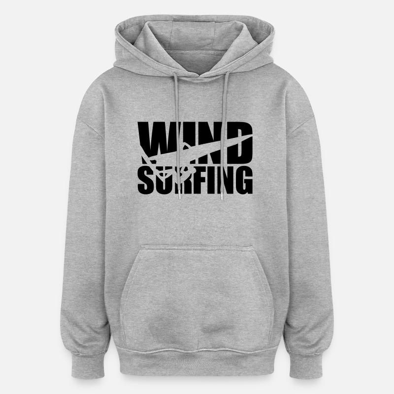 Windsurfing - Sweat à capuche oversize unisexe - gris chiné